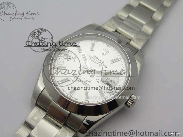 MiroTime 0416 HighQuality DateJust 41mm 126300 SS Noob 1:1 Best Edition Silver Dial Stick Markers On SS Bracelet A 3597